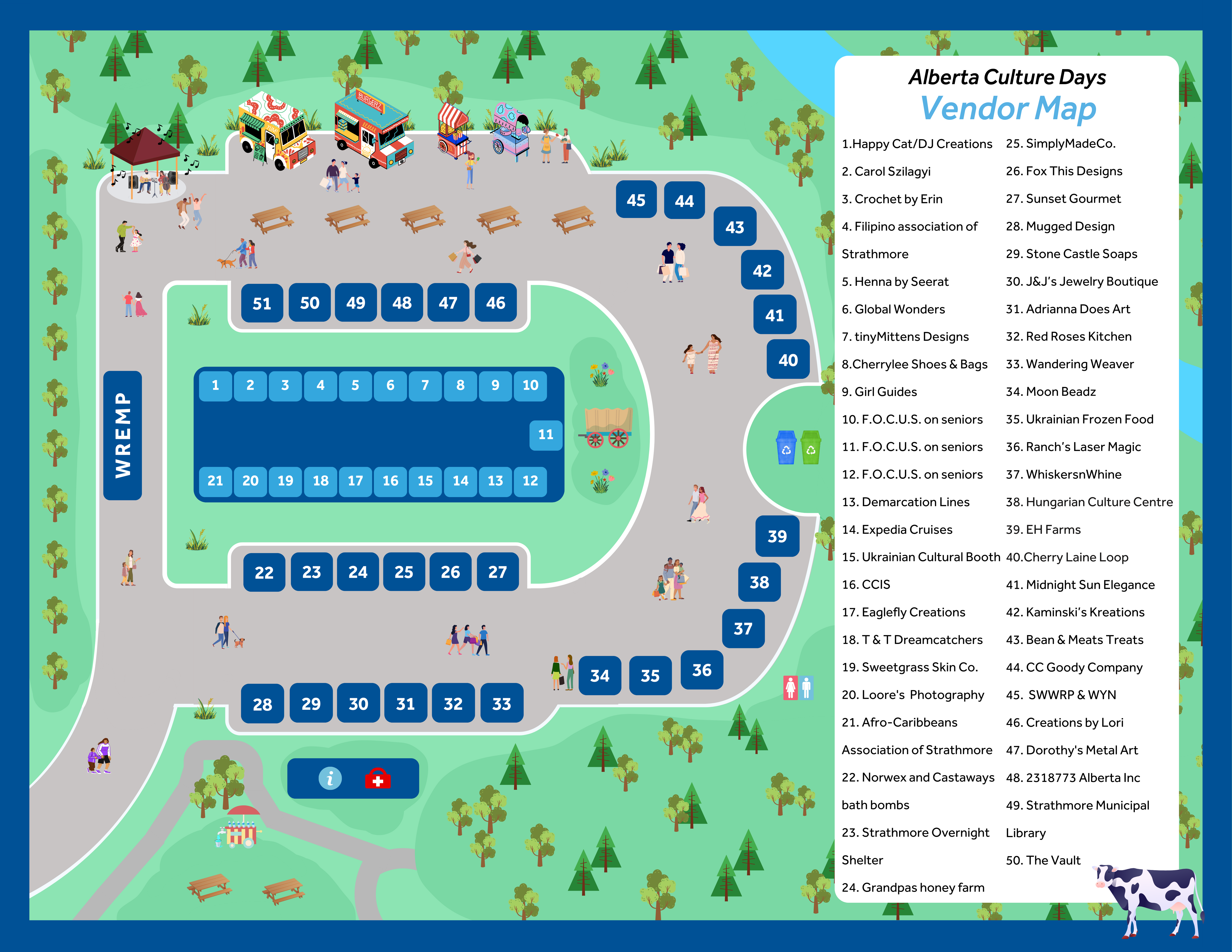 list of vendors attending the Culture Das Festival September 16 from 11am - 4:30pm.